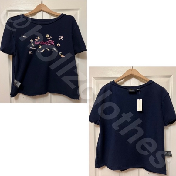 Anthropologie Maeve Riviera Embroidered Tee NWT - Picture 10 of 14